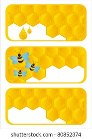 set of 3 honeycombs banners