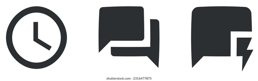 Conjunto de 3 iconos Acciones. Ilustración vectorial de iconos de línea delgada. tendencia moderna en el estilo. para móviles y web. Un gran icono de interfaz de usuario en un diseño plano. UI de usuario