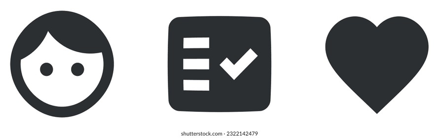 Set of 3 icons Actions. Vector illustration of thin line icons. modern trend in the style. for mobile and web. Big UI icon set. UI and UX