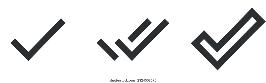 Conjunto de 3 iconos Acciones. Ilustración vectorial de iconos de línea delgada. Contorno a signos aislados. Conjunto de iconos lineales. Un gran icono de interfaz de usuario en un diseño plano. UI y UX