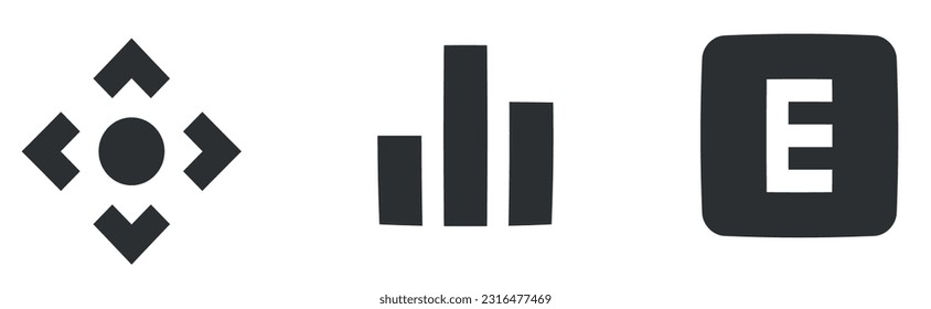 Set von 3 Symbolen Audio und Video. Das dünne Web-Symbol der Vektorgrafik-Kollektion. moderne Stilrichtung. für mobile und Web. Das große UI-Icon wird in einem flachen Design gesetzt. UX-Benutzeroberfläche