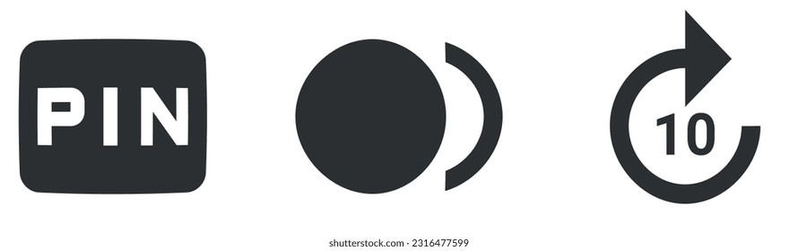 Set of 3 icons Audio and Video. A set vector icons. Outline isolated signs. for mobile and web. Big UI icon set. UX UI