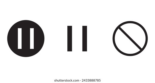 Set of 3 icons Audio and Video. Vector collection thin line Web icon. Simple Set. Linear symbols set. Big UI icon set in a flat design. UI and UX