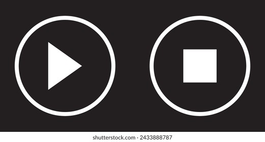 Set of 3 icons Audio and Video. Vector collection thin line Web icon. Simple Set. Linear symbols set. Big UI icon set in a flat design. UI and UX