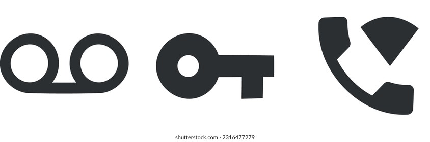 Set of 3 icons Communication. Creative business solutions icon set. modern trend in the style. Linear symbols set. Thin filled icons pack. UI and UX