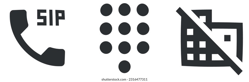 Set of 3 icons Communication. Creative business solutions icon set. Set Quality icon. for mobile and web. Thin filled icons pack. UX UI