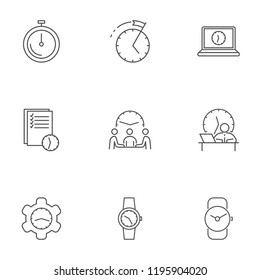 set 3 of icons for different clocks 