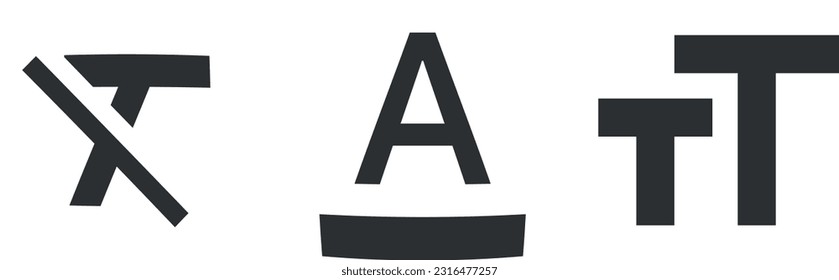 Set of 3 icons Editor. A set vector icons. modern trend in the style. Linear symbols set. Big UI icon set. UI and UX