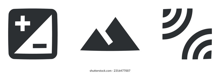 Set of 3 icons Image. Creative business solutions icon set. modern trend in the style. for mobile and web. Thin filled icons pack. Vector illustration