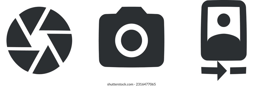 Set of 3 icons Image. Creative business solutions icon set. Set Quality icon. Linear icons set. Thin filled icons pack. UX UI