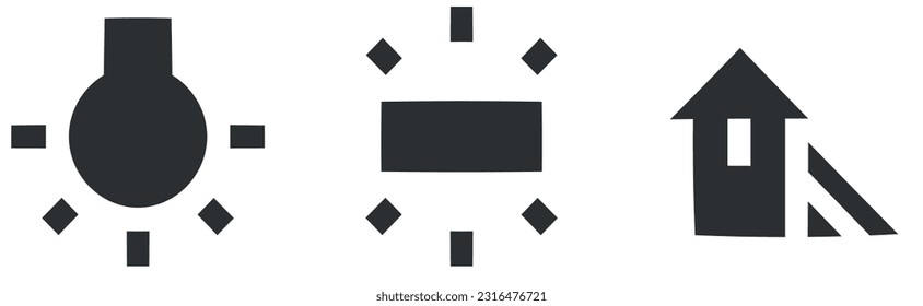 Set of 3 icons Image. Vector collection thin line Web icon. Set Quality icon. Linear icons set. Big UI icon set. UI and UX