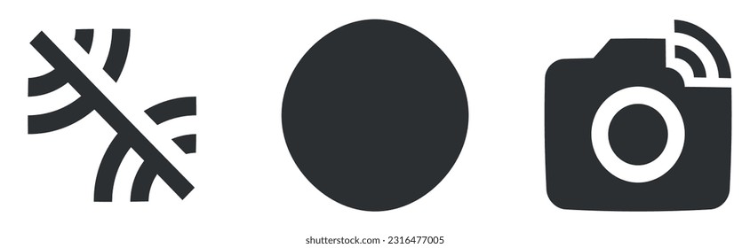 Set of 3 icons Image. A set vector icons. Outline isolated signs. for mobile and web. Big UI icon set in a flat design. UI and UX