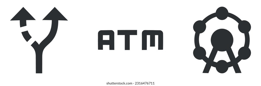 Set of 3 icons Maps. Line icons collection. Simple Set. for mobile and web. Thin filled icons pack. Vector illustration