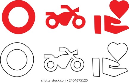 Juego de 3 mapas de iconos. Iconos modernos de línea delgada.