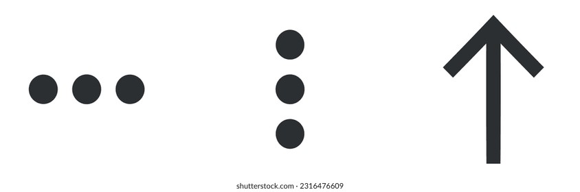 Set of 3 icons Navigation. Line icons collection. Simple Set. Linear symbols set. Big UI icon set. UI and UX