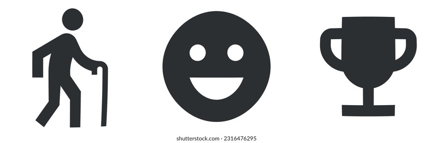 Set of 3 icons Social Network. Vector illustration of thin line icons. Simple Set. for mobile and web. Big UI icon set. UX UI