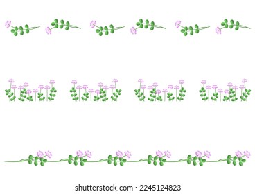 Set of 3 kinds of milk vetch border decorations