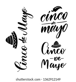 Set of 3 lettering card - Cinco de Mayo.