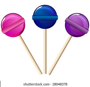 set of 3 lollipops