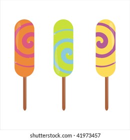 set of 3 lollipops icons