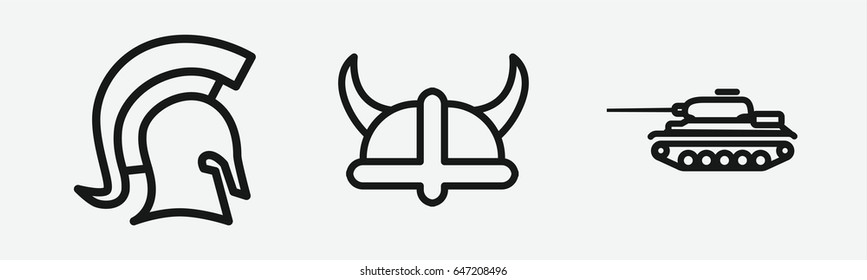 Set of 3 outline armoricons