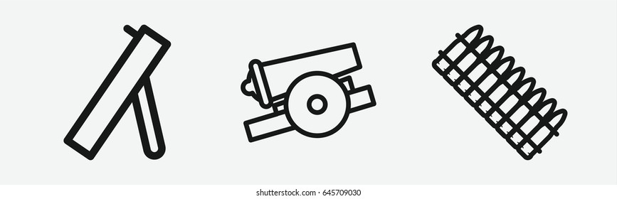 Set of 3 outline armyicons