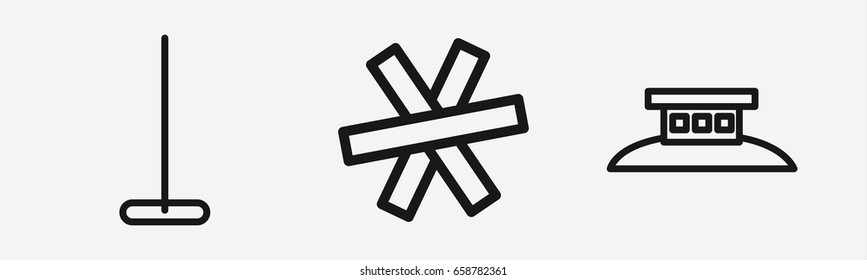 Set of 3 outline bordericons