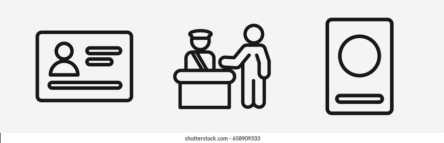 Set of 3 outline citizenshipicons