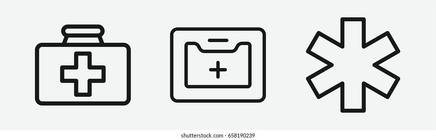 Set 3 Outline Clinicicons Stock Vector (Royalty Free) 658190239 ...