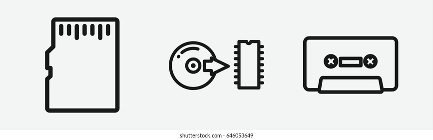 Set of 3 outline compacticons