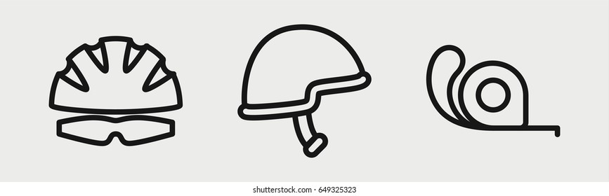 Set of 3 outline contractoricons