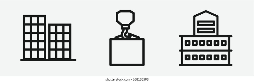 Set of 3 outline developmenticons