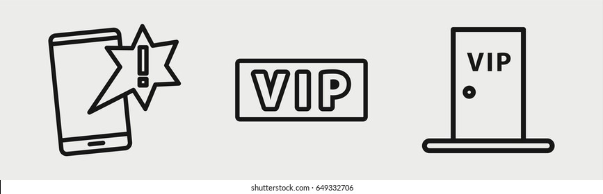 Set of 3 outline importanticons