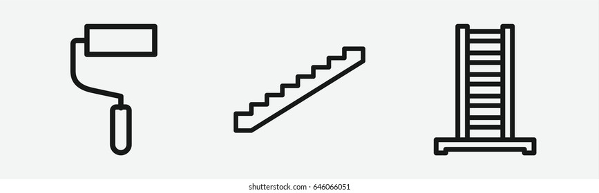 Set of 3 outline improvementicons