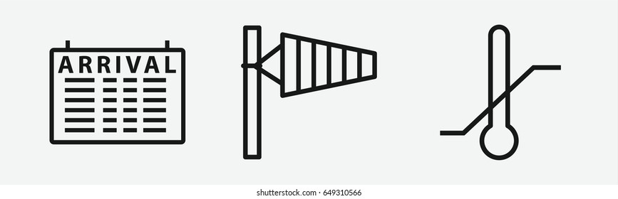 Set of 3 outline indicatoricons