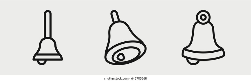 Set of 3 outline jingleicons