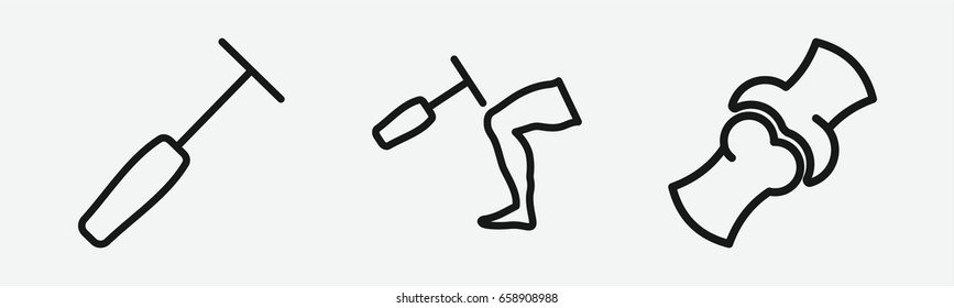 Set of 3 outline kneeicons