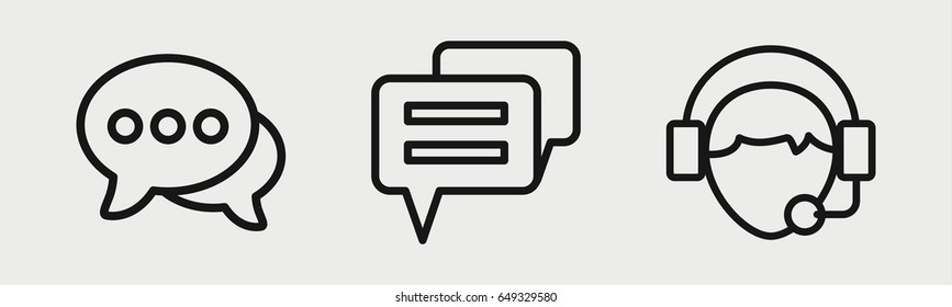 Set of 3 outline liveicons