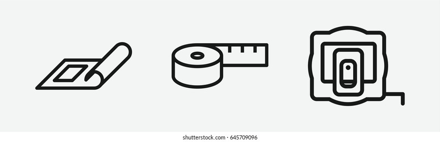 Set of 3 outline metericons