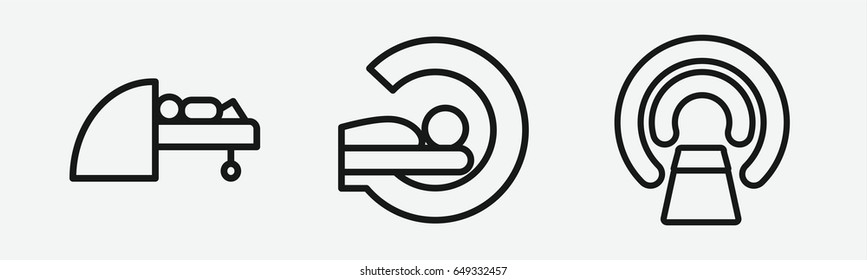 Set of 3 outline mriicons