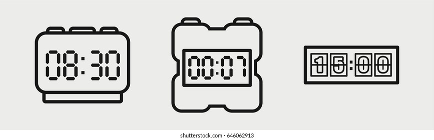 Set of 3 outline pmicons