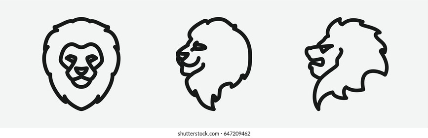 Set of 3 outline prideicons