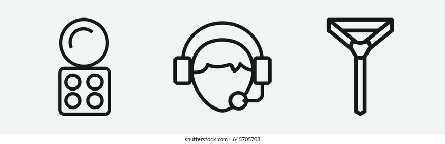 Set of 3 outline professionalicons