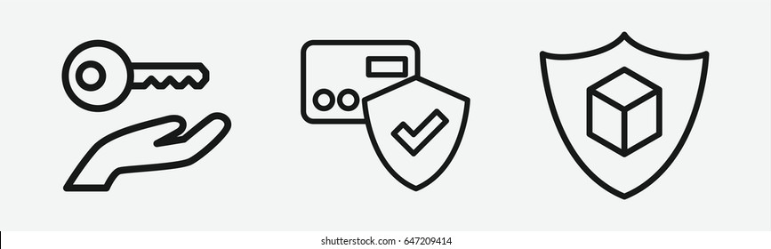 Set of 3 outline protecticons