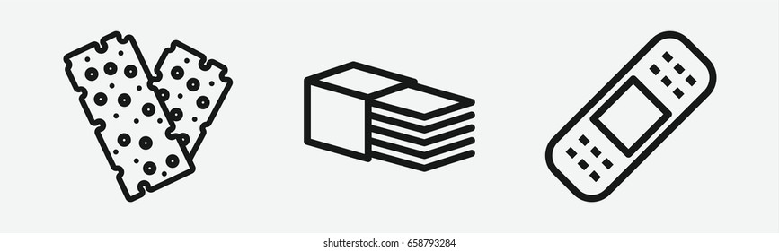 Set of 3 outline recovery icons