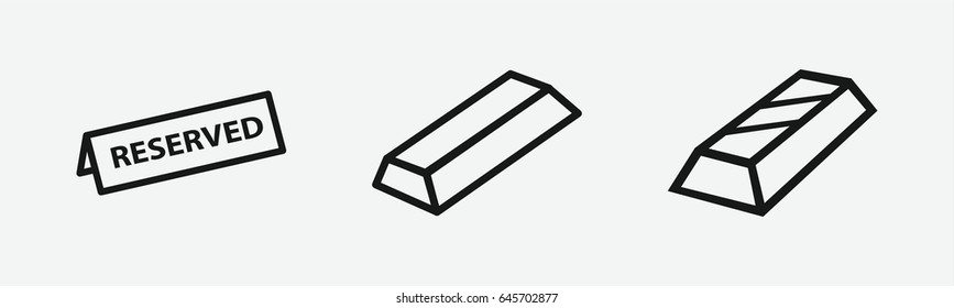 Set of 3 outline reserveicons
