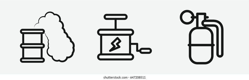 Set of 3 outline sparkicons