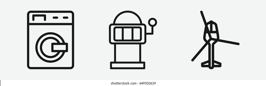 Set of 3 outline spinicons