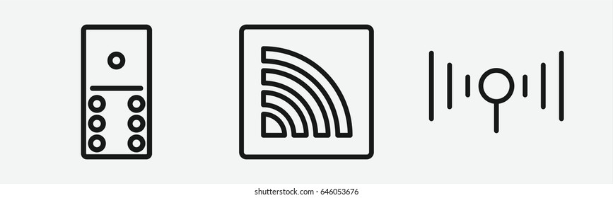 Set of 3 outline spoticons