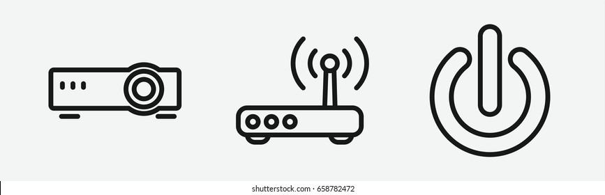 Set of 3 outline switchicons